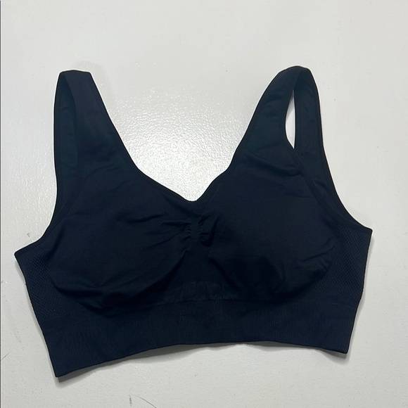 New Seamless Black Bralette/Sports Bra size L - Picture 2 of 6